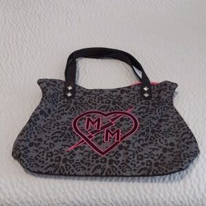 Metal mulisha Stylish Gray Leopard Print Tote Bag